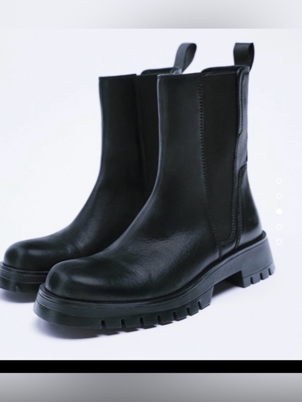 ZARA LEATHER CHELSEA BOOTS